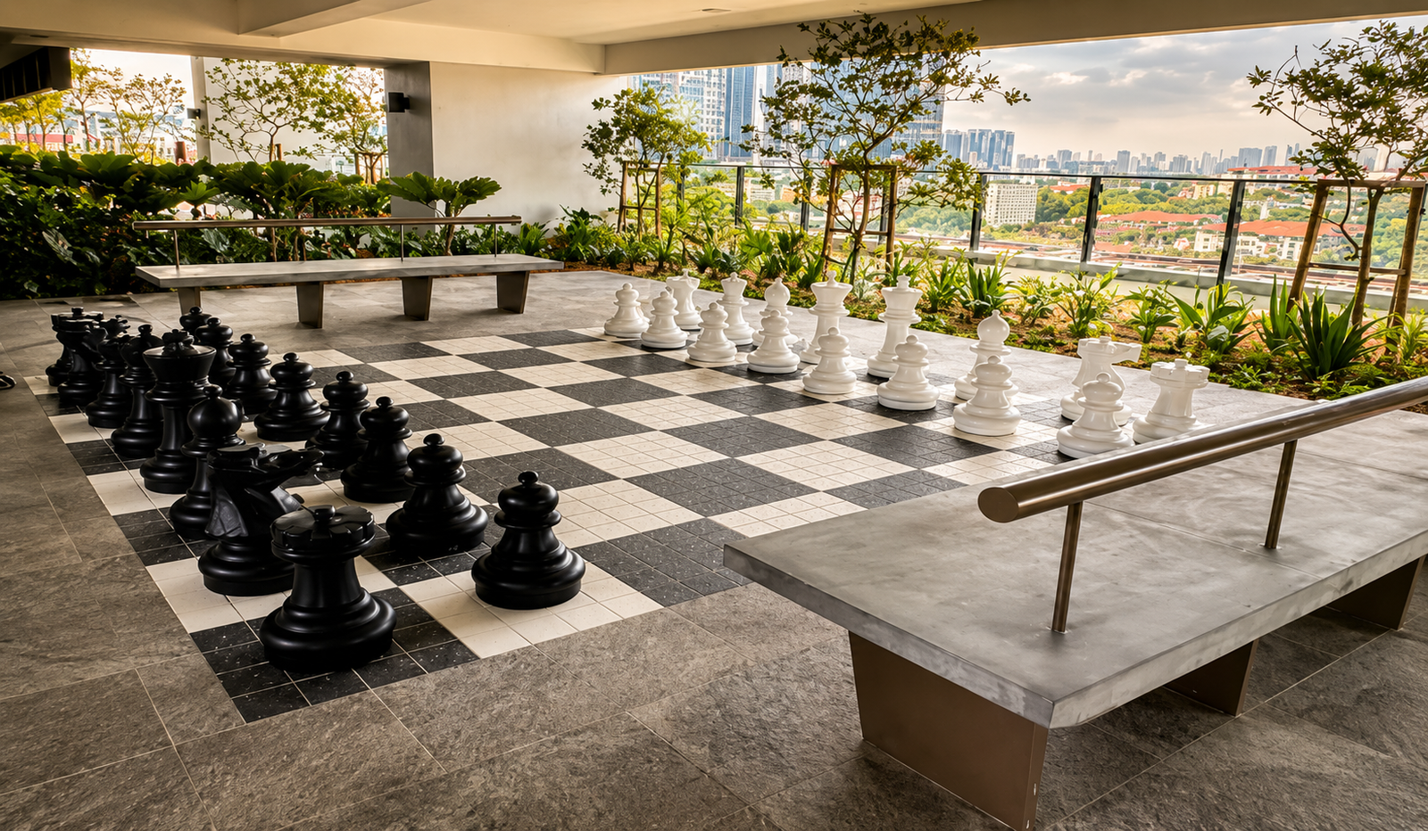 Cappella Embassy chess area and outdoor lifestyle facilities